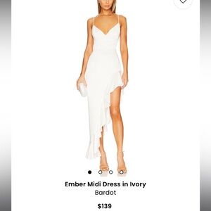 NWT Bardot Ember Midi Dress in Ivory